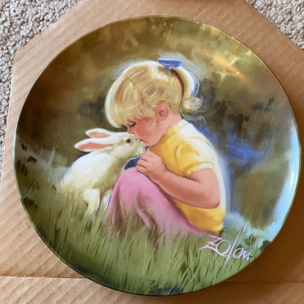 Donald Zolan vintage plate “Tender Moment”